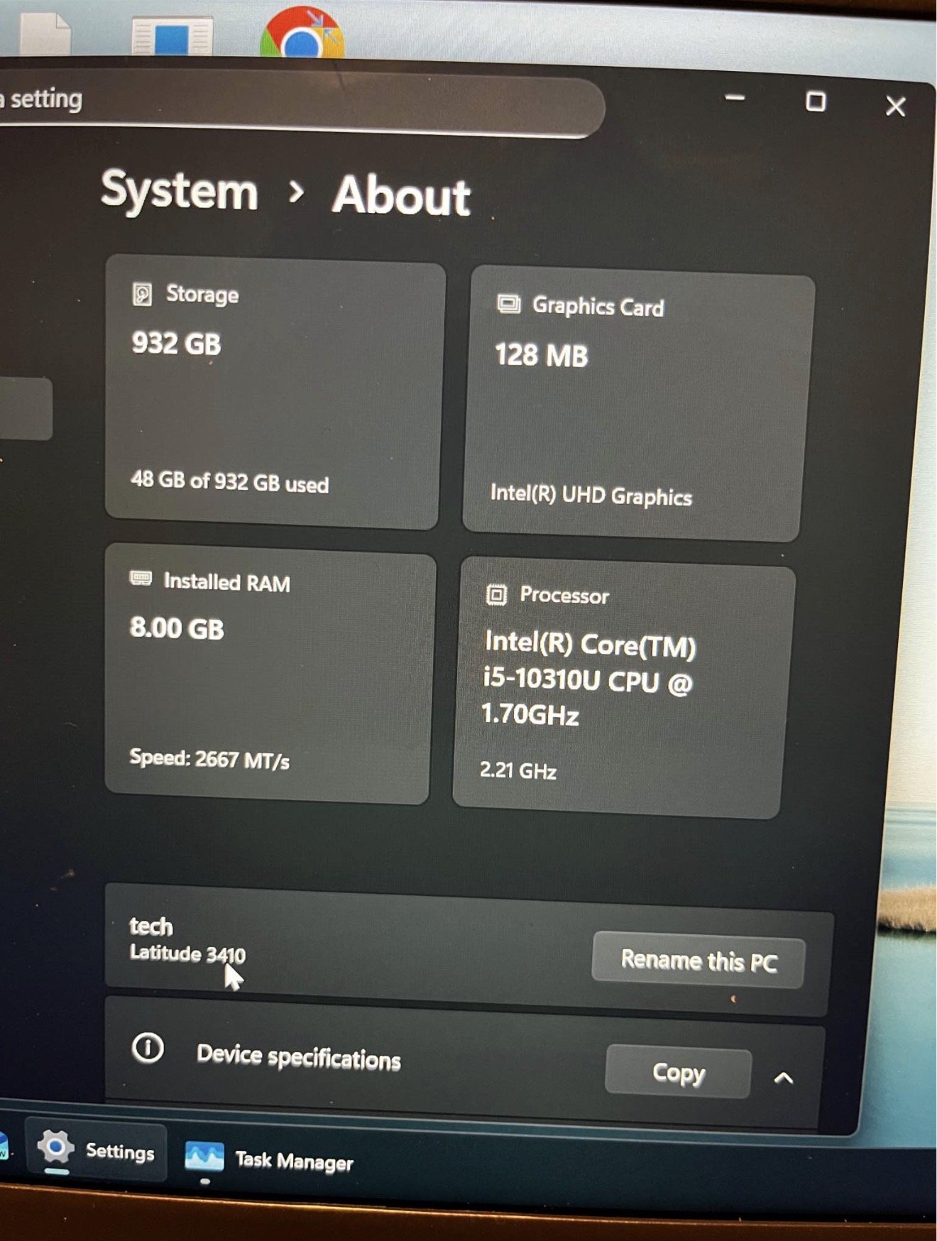 Dell latitude 3410 (business grade laptop)