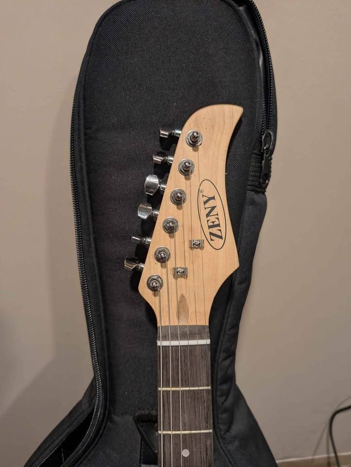 Electric Guitar w/Amp, Tuner, Cable, Beginner Book, Pic