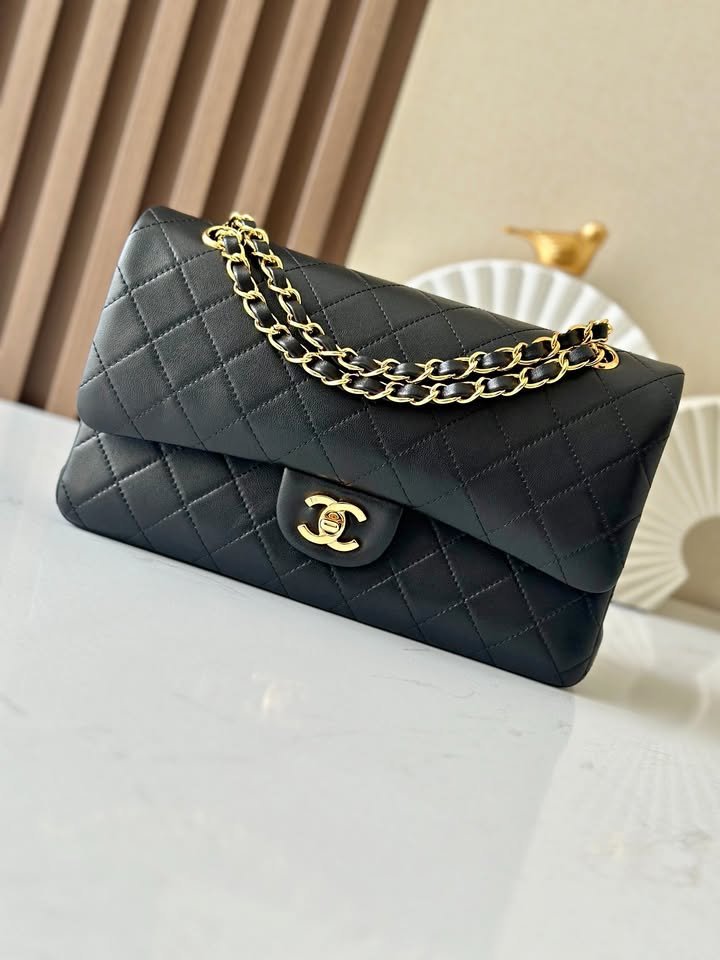 Chanel classic understated luxury fashion black bag