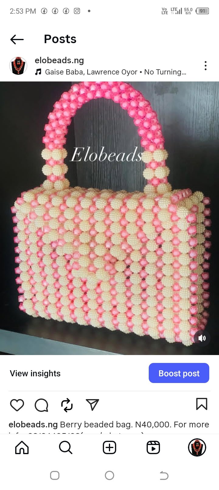 Beaded bag 