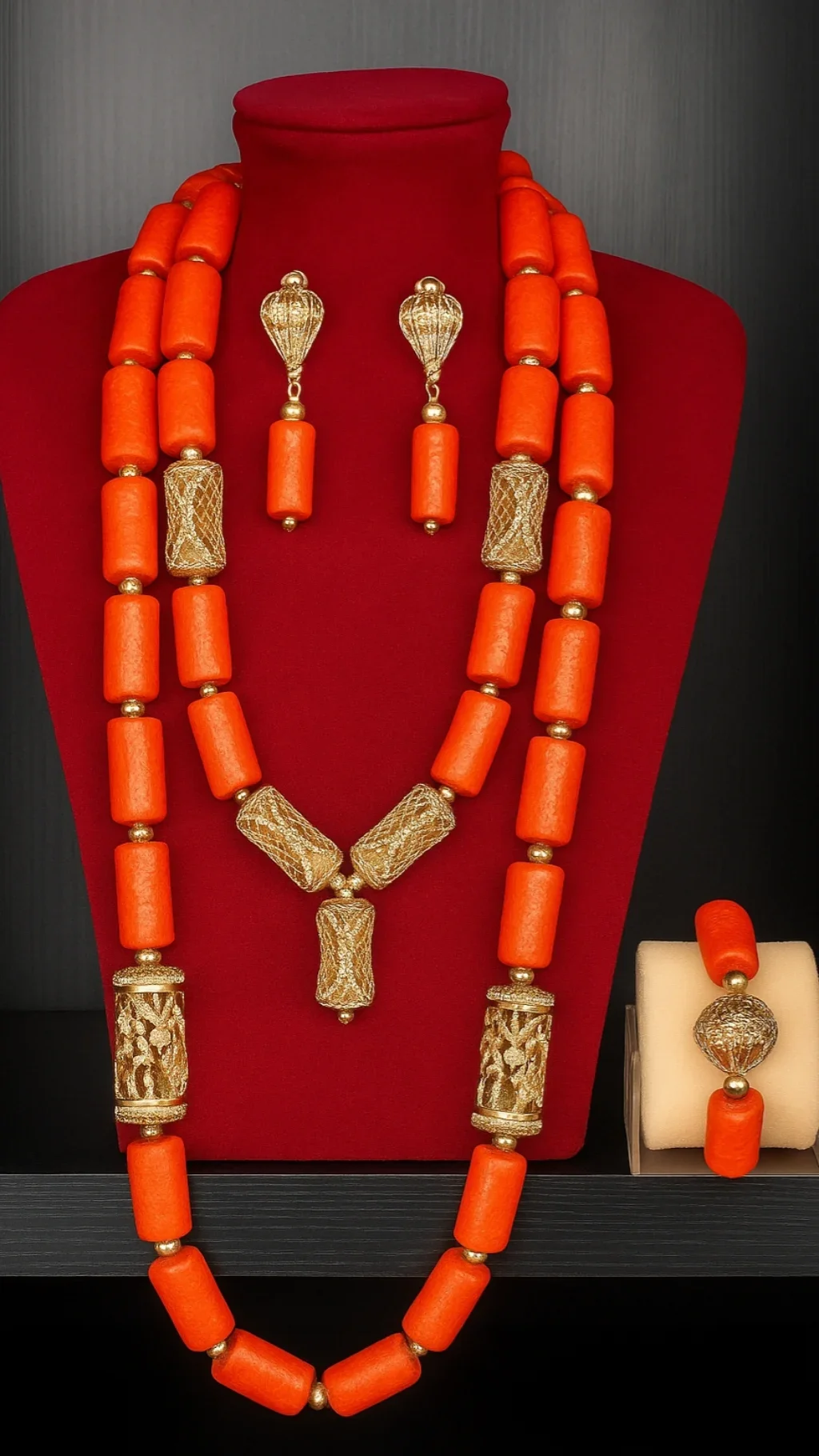 Corel jewelry set